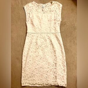 Adrianna Papell Ivory Laced Dress Size 8